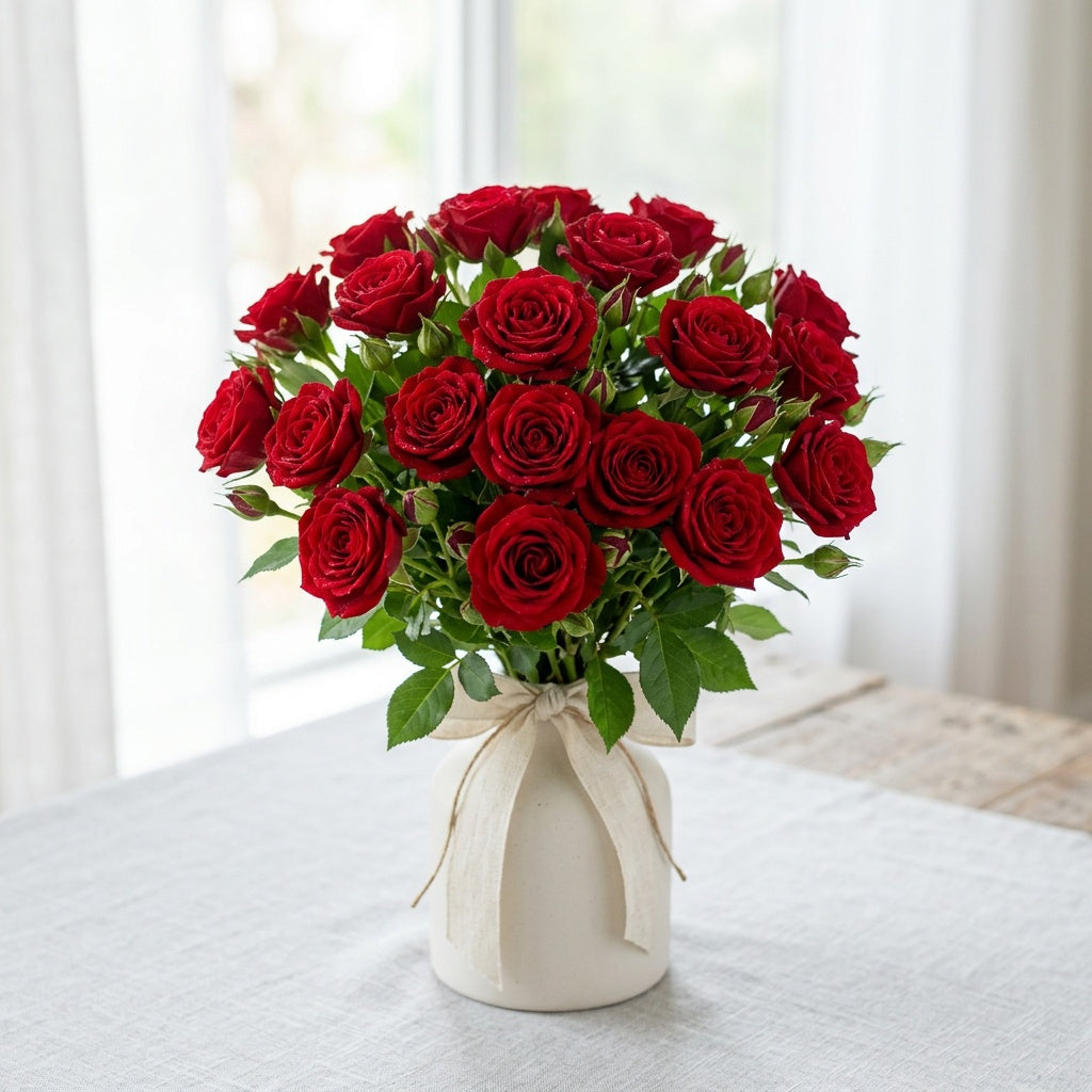Red Button Roses