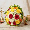 Lilly Sampangi Bouquet with Yellow and Red Rose v2